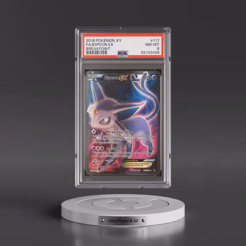 2016 Pokémon XY Breakpoint #117 Espeon EX - Holo Full Art (PSA 8 NM-MT)