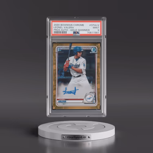 2020 Bowman Chrome Prospect Autographs #CPALV Leonel Valera - Gold Shimmer (PSA 9 MINT)