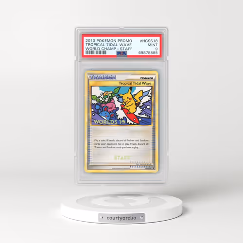 2010 Pokémon World Championships Promo #HGSS18 Tropical Tidal Wave - Staff (PSA 9 MINT)