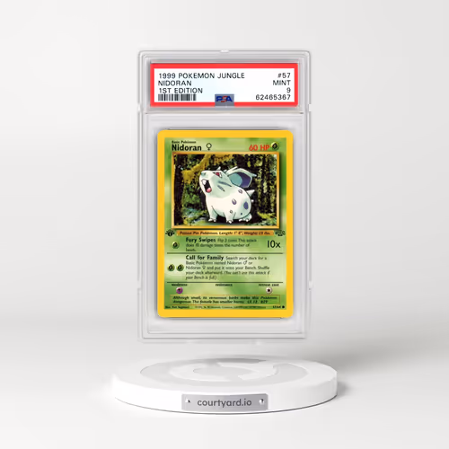 1999 Pokémon Jungle #57 Nidoran - 1st Edition (PSA 9 MINT)