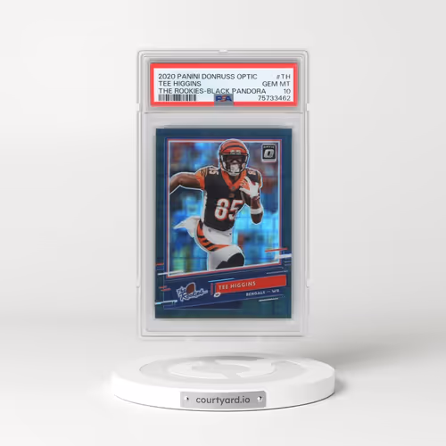 2020 Panini Donruss Optic the Rookies #TH Tee Higgins - Black Pandora (PSA 10 GEM MINT)