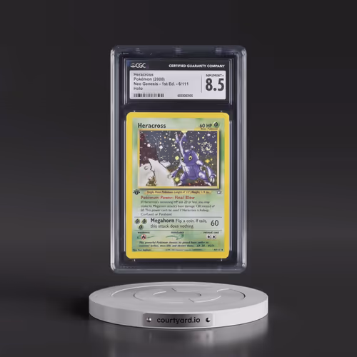 2000 Neo Genesis #6/111 Heracross - 1st Edition Holo (CGC 8.5 NM-MT+)