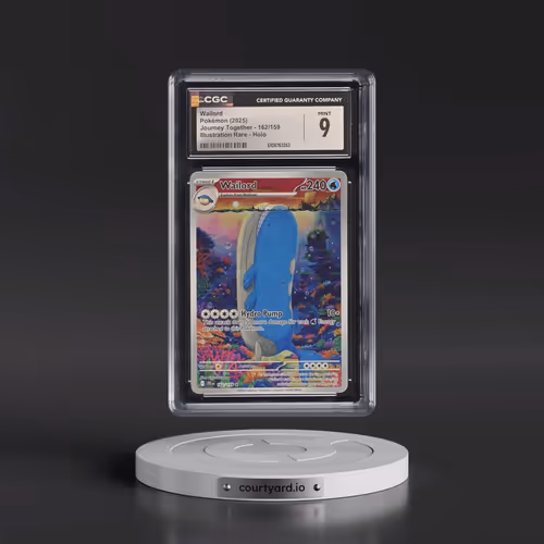 2025 Pokémon Jtg EN-Journey Together #162 Wailord - Illustration Rare (CGC 9 MINT)