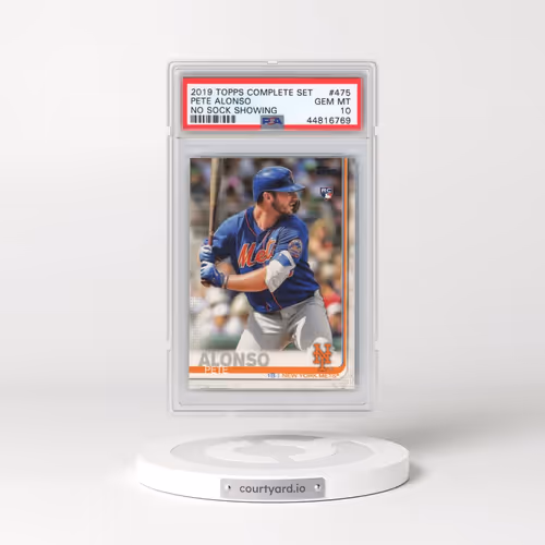 2019 Topps Complete Set #475 Pete Alonso - No Sock Showing (PSA 10 GEM MINT)