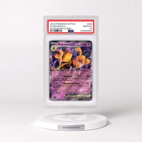 2023 Pokémon Svp EN-SV Black Star Promo #050 Alakazam EX - Holo Alakazam EX Box (PSA 10 GEM MINT)