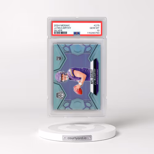 2024 Panini Mosaic #275 JJ McCarthy - Silver (PSA 10 GEM MINT)