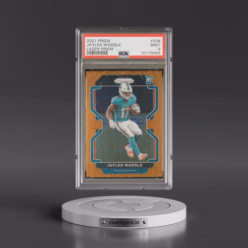 2021 Panini Prizm #338 Jaylen Waddle - Lazer Prizm (PSA 9 MINT)