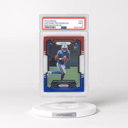 2023 Panini Prizm #343 Anthony Richardson - Red/White/Blue Prizm (PSA 9 MINT)
