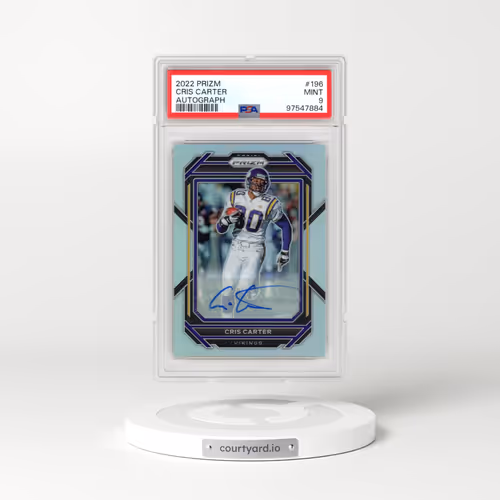 2022 Panini Prizm #196 Cris Carter - Autograph (PSA 9 MINT)