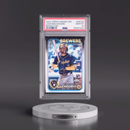 2024 Topps Chrome Update #USC30 Jackson Chourio - Refractor (PSA 10 GEM MINT)