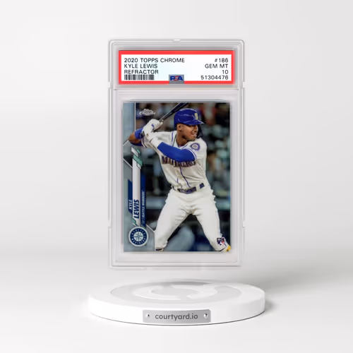 2020 Topps Chrome #186 Kyle Lewis - Refractor (PSA 10 GEM MINT)