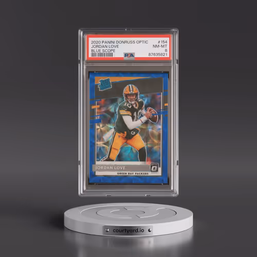 2020 Panini Donruss Optic #154 Jordan Love - Blue Scope (PSA 8 NM-MT)