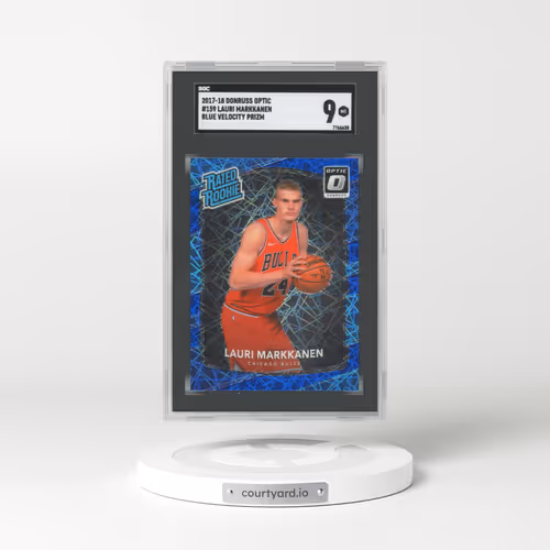 2017 Donruss Optic #159 Lauri Markkanen - Blue Velocity Prizm (SGC 9 MINT)