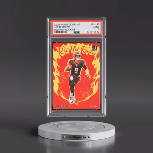 2020 Panini Donruss Red Hot Rookies #RH-JB Joe Burrow (PSA 9 MINT)
