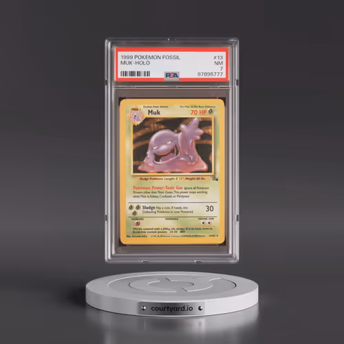1999 Pokémon Fossil #13 Muk - Holo (PSA 7 NM)