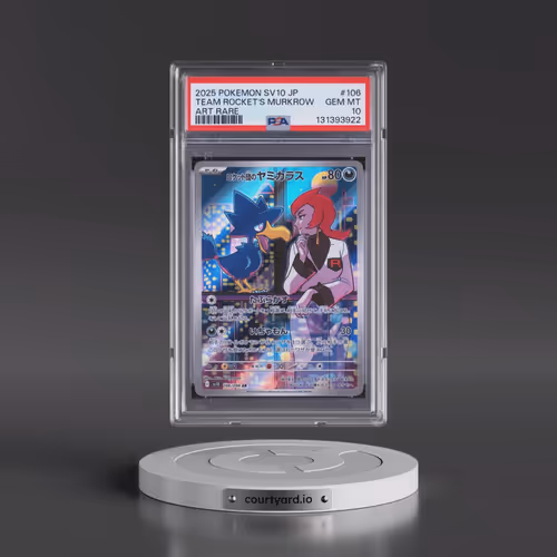 2025 Pokémon SV10-Glory of Team Rocket #106 Team Rocket's Murkrow - Art Rare (PSA 10 GEM MINT)