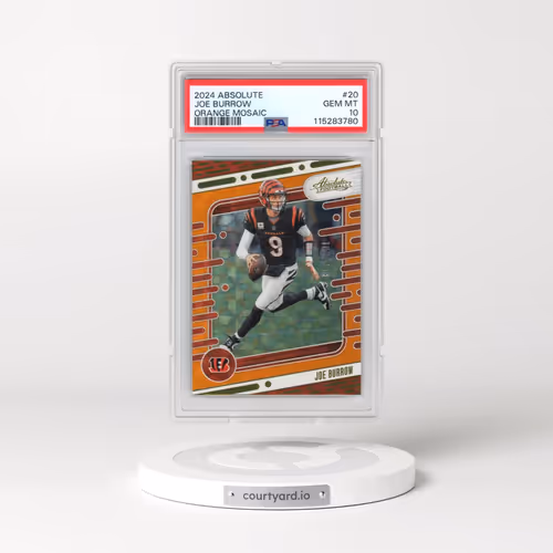 2024 Panini Absolute #20 Joe Burrow - Orange Mosaic (PSA 10 GEM MINT)