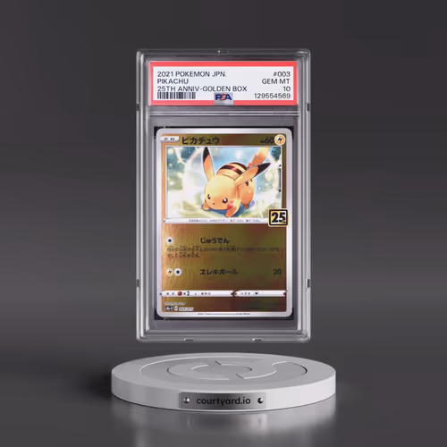 2021 Pokémon Asia 25th Anniversary Promo #003 Pikachu - Golden Box (PSA 10 GEM MINT)