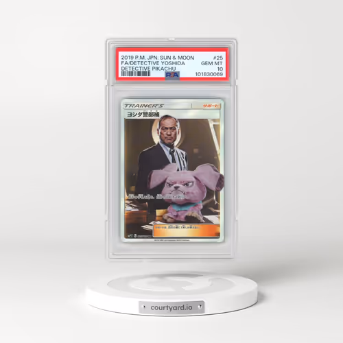 2019 Pokémon Sun & Moon Detective Pikachu #25 Detective Yoshida - Full Art (PSA 10 GEM MINT)