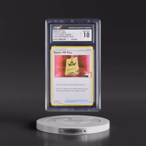 2019 Fusion Strike #225/264 Battle VIP Pass - Play! Pokémon Prize Pack #2 Holo (CGC 10 GEM MINT)