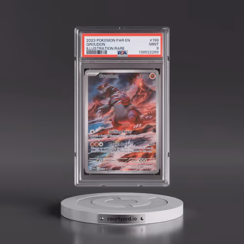 2023 Pokémon Par EN-Paradox Rift #199 Groudon - Illustration Rare (PSA 9 MINT)