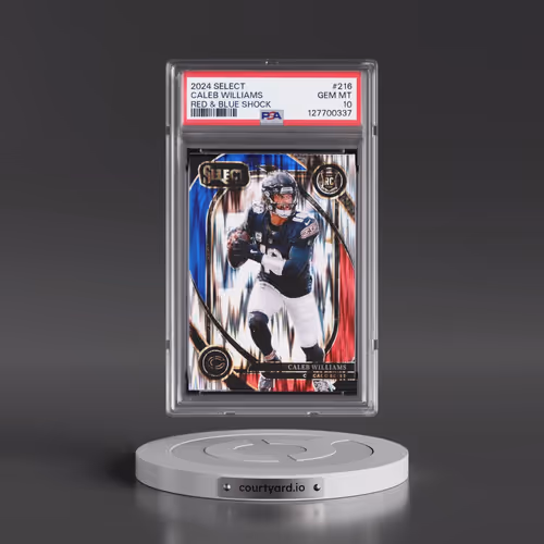 2024 Panini Select #216 Caleb Williams - Red & Blue Shock (PSA 10 GEM MINT)