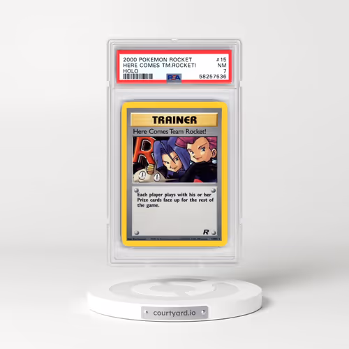 2000 Pokémon Rocket #15 Here Comes Team Rocket! - Holo (PSA 7 NM)