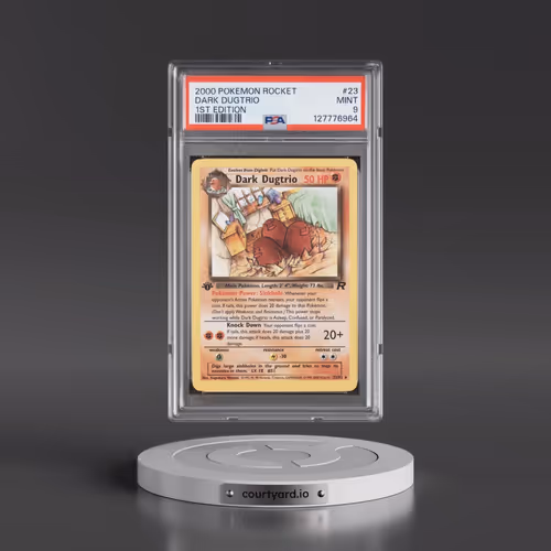 2000 Pokémon Rocket #23 Dark Dugtrio - 1st Edition (PSA 9 MINT)