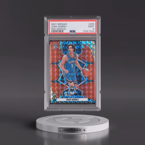 2021 Panini Mosaic #265 Josh Giddey - Red Mosaic (PSA 9 MINT)