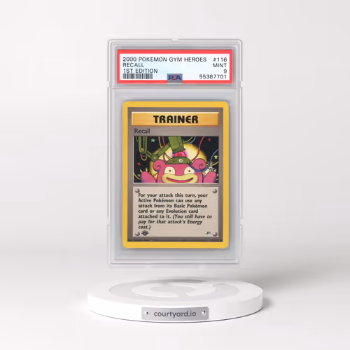 2000 Pokémon Gym Heroes #116 Recall - 1st Edition (PSA 9 MINT)