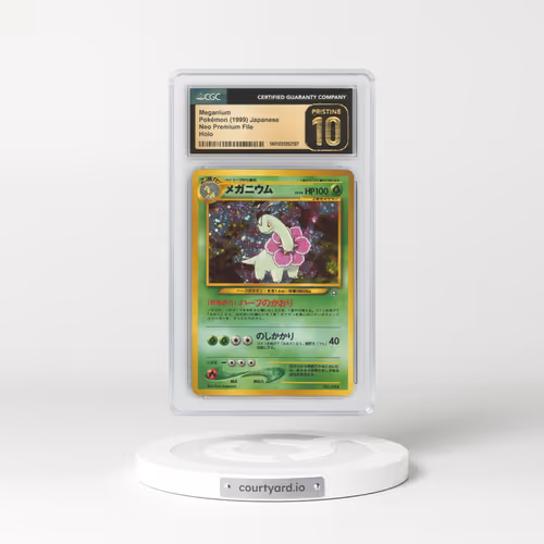 1999 Japanese Neo Premium File Meganium - Holo No Rarity (CGC 10 PRISTINE)