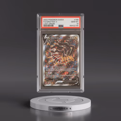 2022 Pokémon Sword & Shield Lost Origin #186 Giratina V - Holo Full Art (PSA 10 GEM MINT)