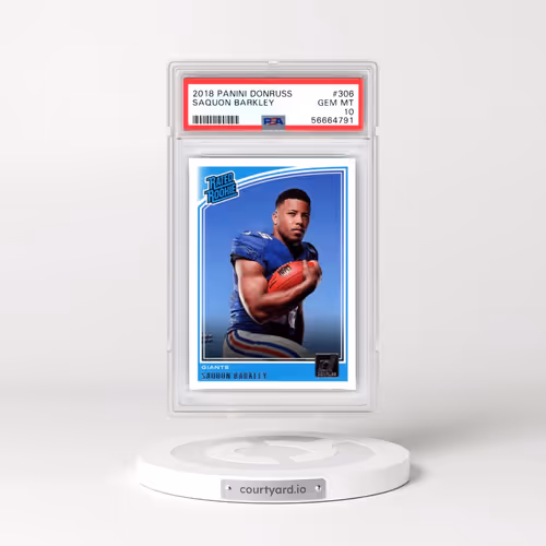 2018 Panini Donruss #306 Saquon Barkley (PSA 10 GEM MINT)