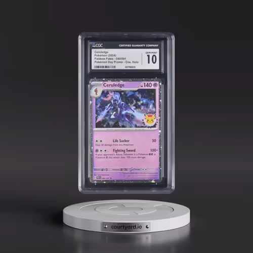 2024 Paldean Fates - PAF EN #040/091 Ceruledge - Pokémon Day Promo (Cosmos Holo) (CGC 10 GEM MINT)