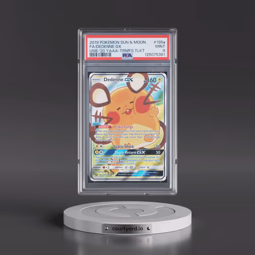 2019 Pokémon Sun & Moon Unbroken Bonds #195a Dedenne GX - Holo Full Art 2020 Yellow A Alternate Art