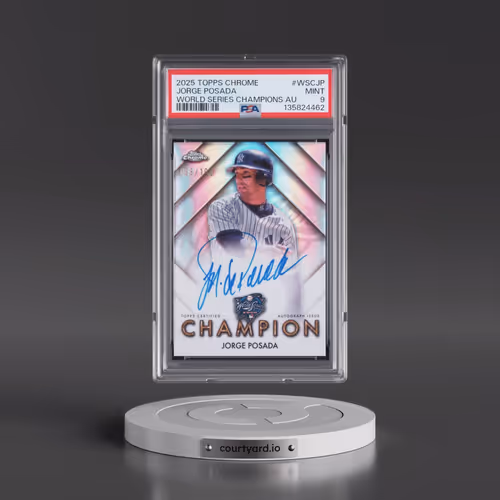 2025 Topps Chrome World Series Champions Autographs #WSCJP Jorge Posada (PSA 9 MINT)