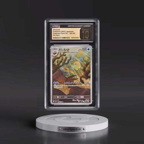 2023 Pokémon Card 151 #180/165 Omanyte - Art Rare Holo (CGC 10 PRISTINE)