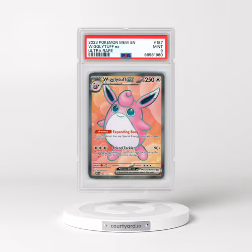 2023 Pokémon Mew EN-151 #187 Wigglytuff EX - Holo Ultra Rare (PSA 9 MINT)
