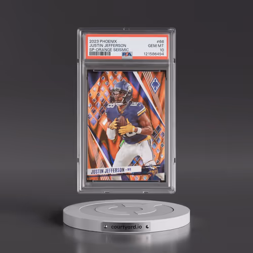 2023 Panini Phoenix #66 Justin Jefferson - SP-Orange Seismic (PSA 10 GEM MINT)