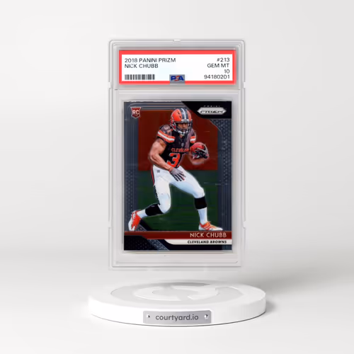 2018 Panini Prizm #213 Nick Chubb (PSA 10 GEM MINT)