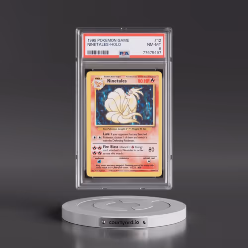 1999 Pokémon Game #12 Ninetales - Holo (PSA 8 NM-MT)