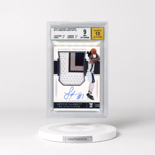 2018 Panini National Treasures #117 Lonnie Walker IV - Patch Autograph (BGS 9 MINT)