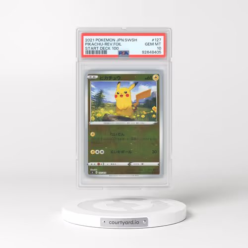 2021 Pokémon Sword & Shield Start Deck 100 #127 Pikachu - Reverse Foil (PSA 10 GEM MINT)