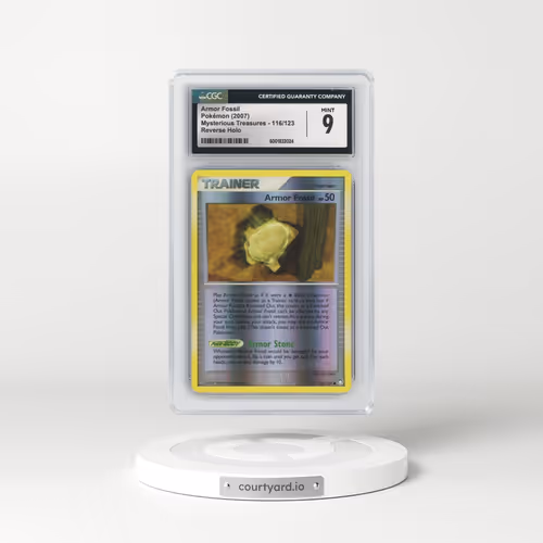 2007 Mysterious Treasures #116/123 Armor Fossil - Reverse Holo (CGC 9 MINT)