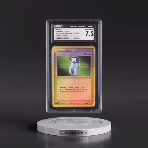 2003 EX Ruby & Sapphire (2003 Copyright, w/ "e" Symbol) #91/109 Potion - Reverse Holo (CGC 7.5 NM+)