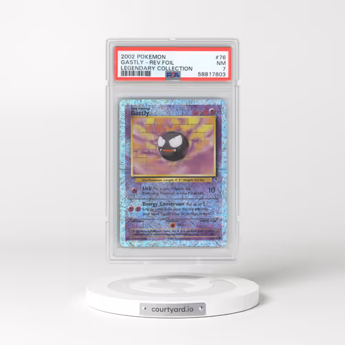 2002 Pokémon Legendary Collection #76 Gastly - Reverse Foil (PSA 7 NM)