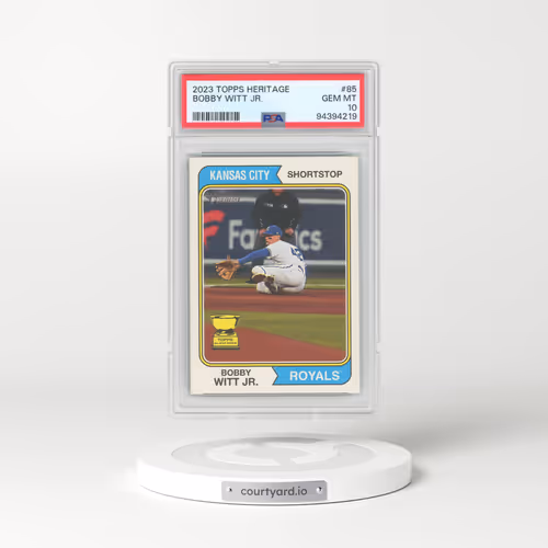 2023 Topps Heritage #85 Bobby Witt Jr. (PSA 10 GEM MINT)