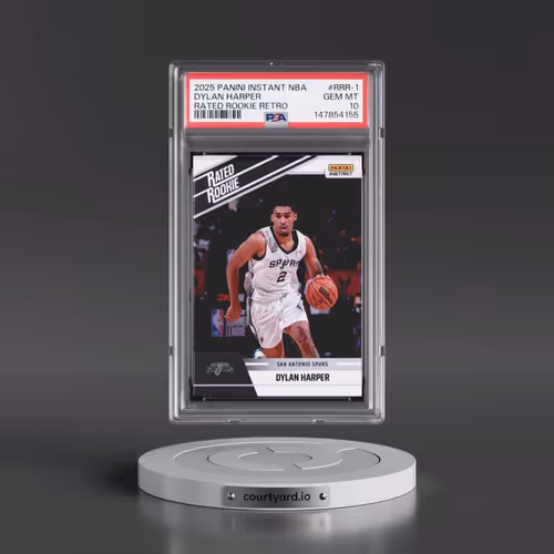 2025 Panini Instant NBA Rated Rookie Retro #RRR-1 Dylan Harper (PSA 10 GEM MINT)