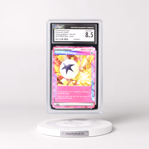 2024 Surging Sparks - SSP EN #191/191 Enriching Energy - ACE SPEC Rare Holo (CGC 8.5 NM-MT+)