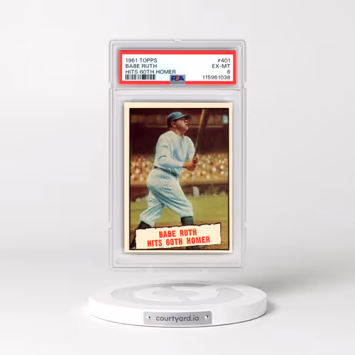 1961 Topps #401 Babe Ruth - Hits 60th Homer (PSA 6 EX-MT)